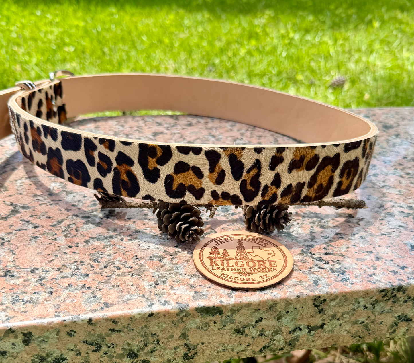 Hair-On Cowhide Belt