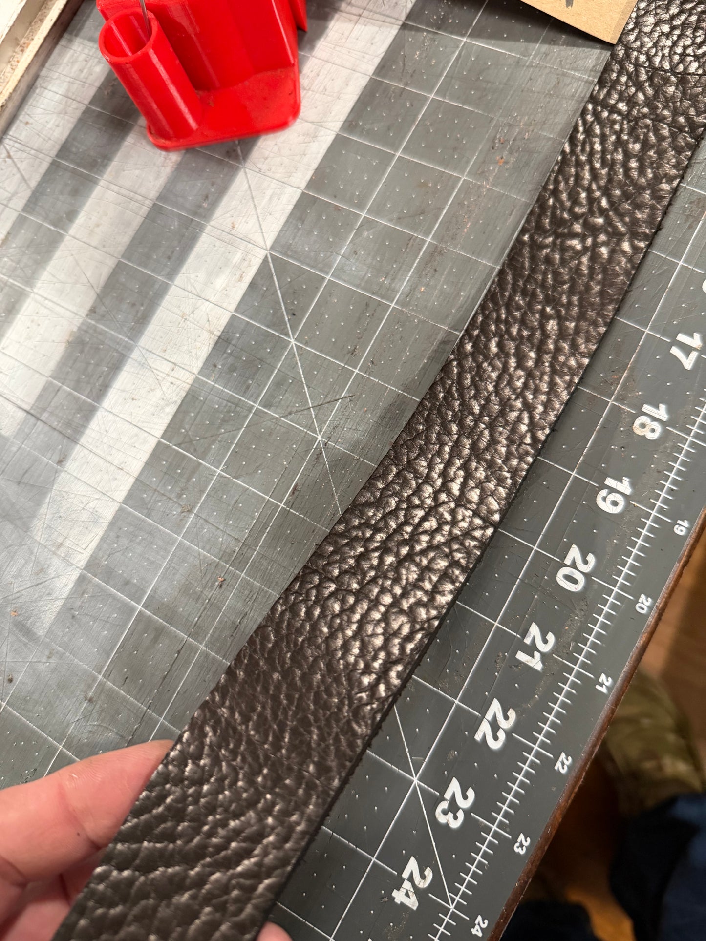 American Shrunken Bison Leather Belt