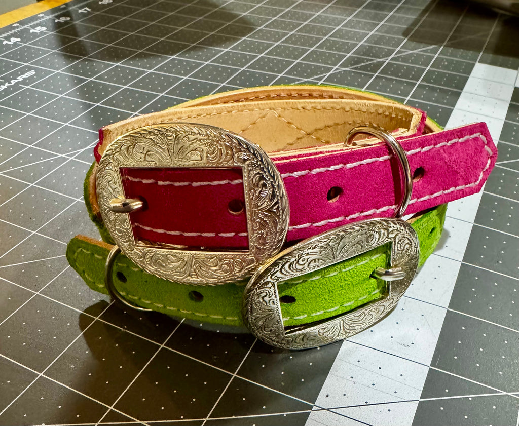 Suede Leather Dog Collar