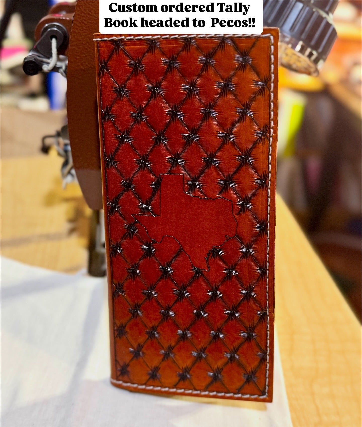 Handcrafted Leather Tally Book