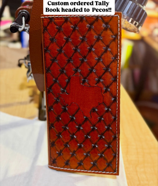 Handcrafted Leather Tally Book