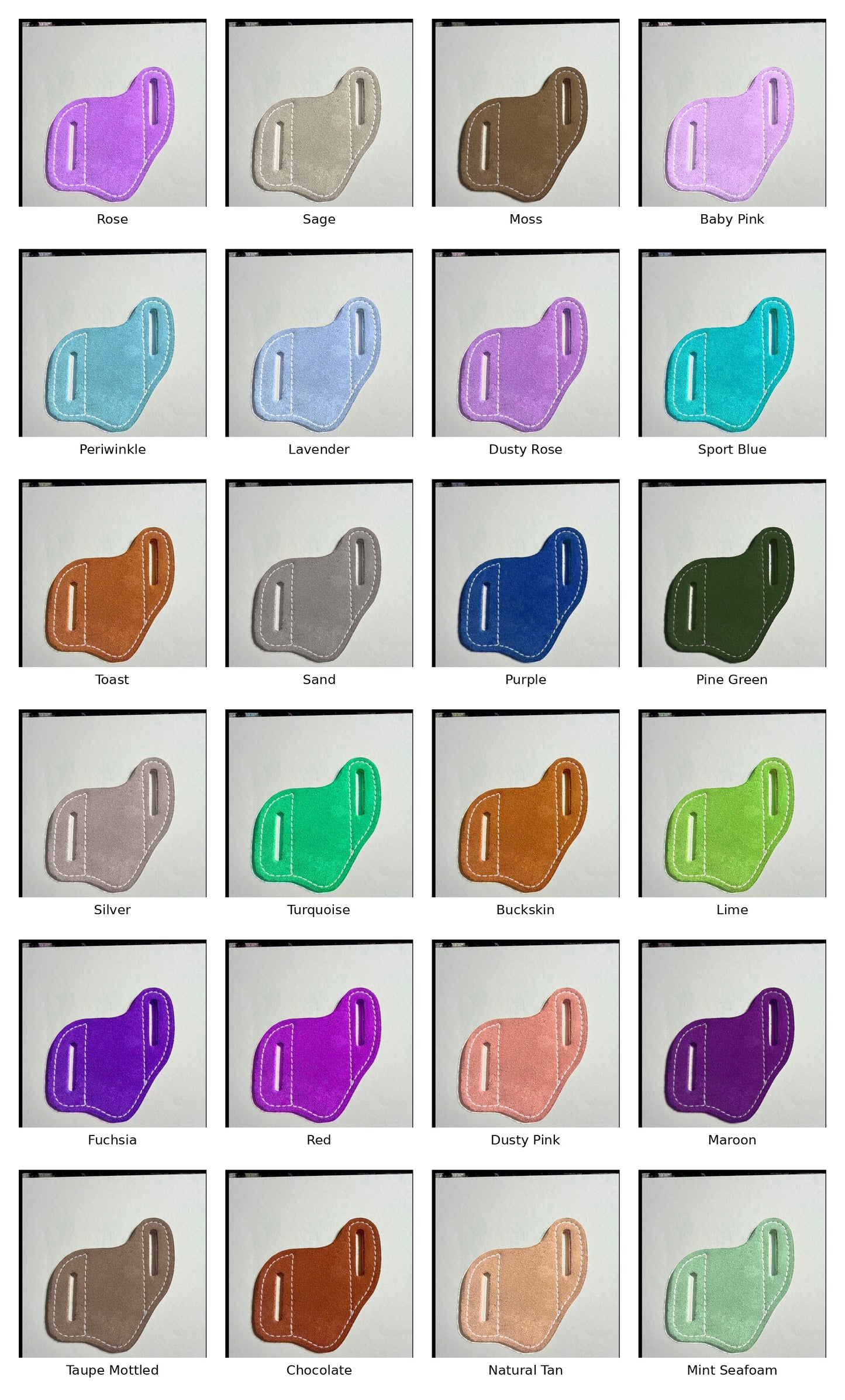 Suede Leather pancake sheaths
