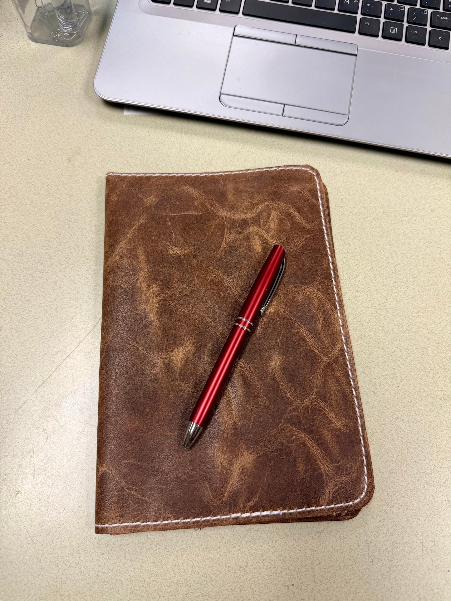 Leather mini legal pad portfolio.