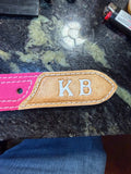 Initials overlay for suede belts