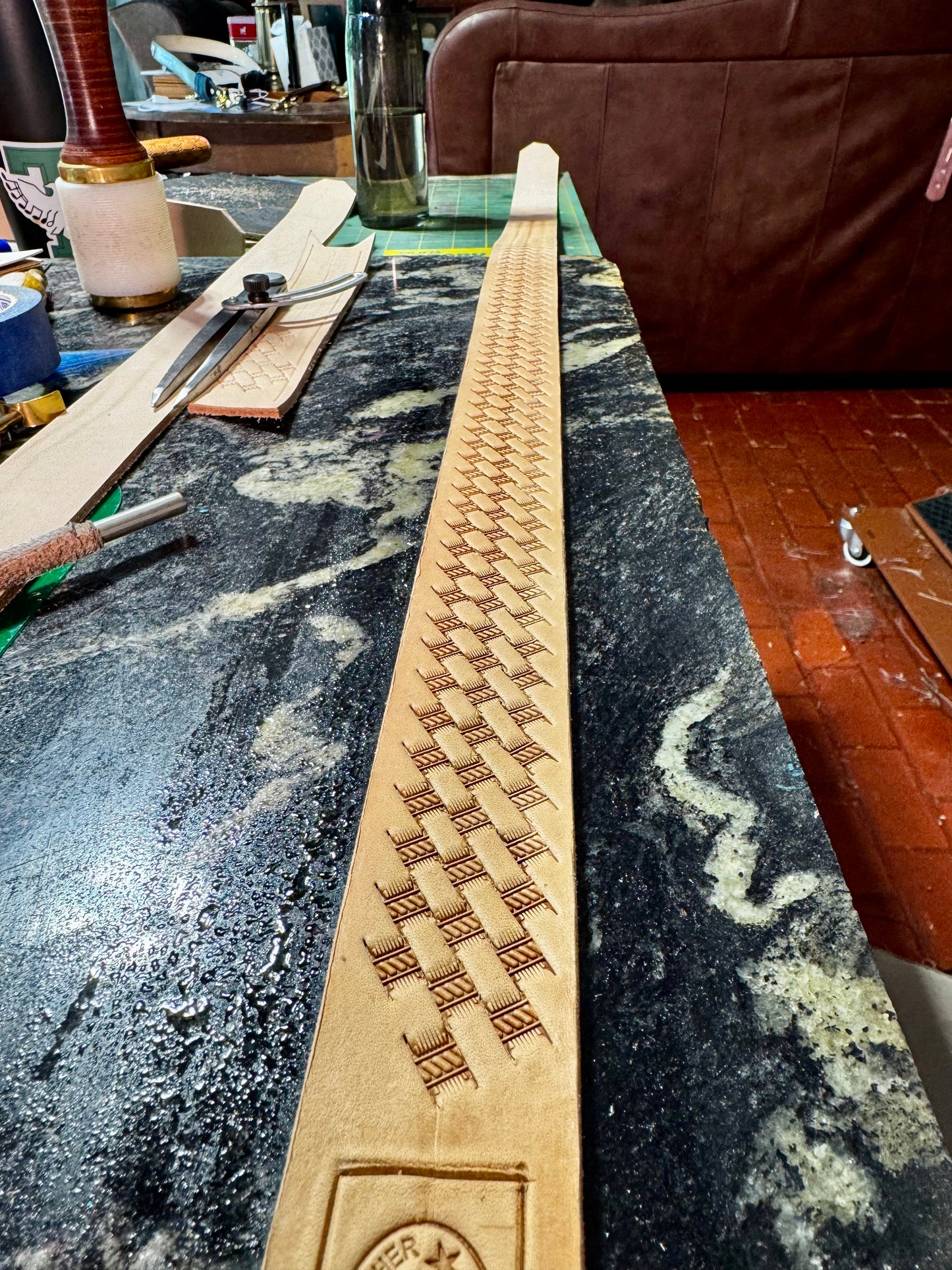Basket Stamped Belt