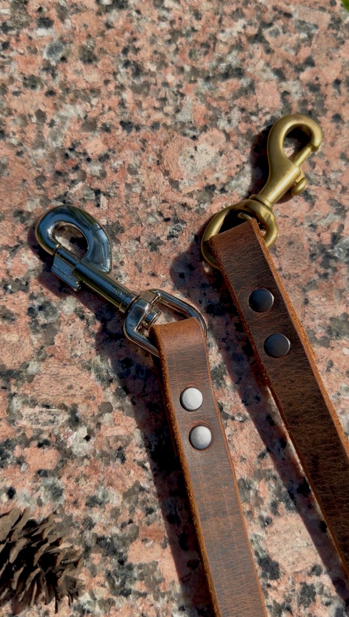 Water Buffalo leather Dog Leash