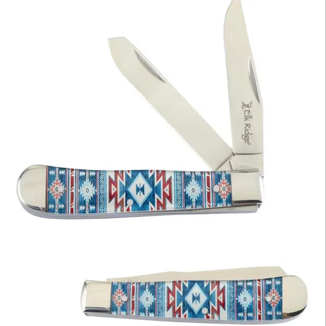 Elk Ridge Southwestern Pattern 4" trapper Pocket Knife