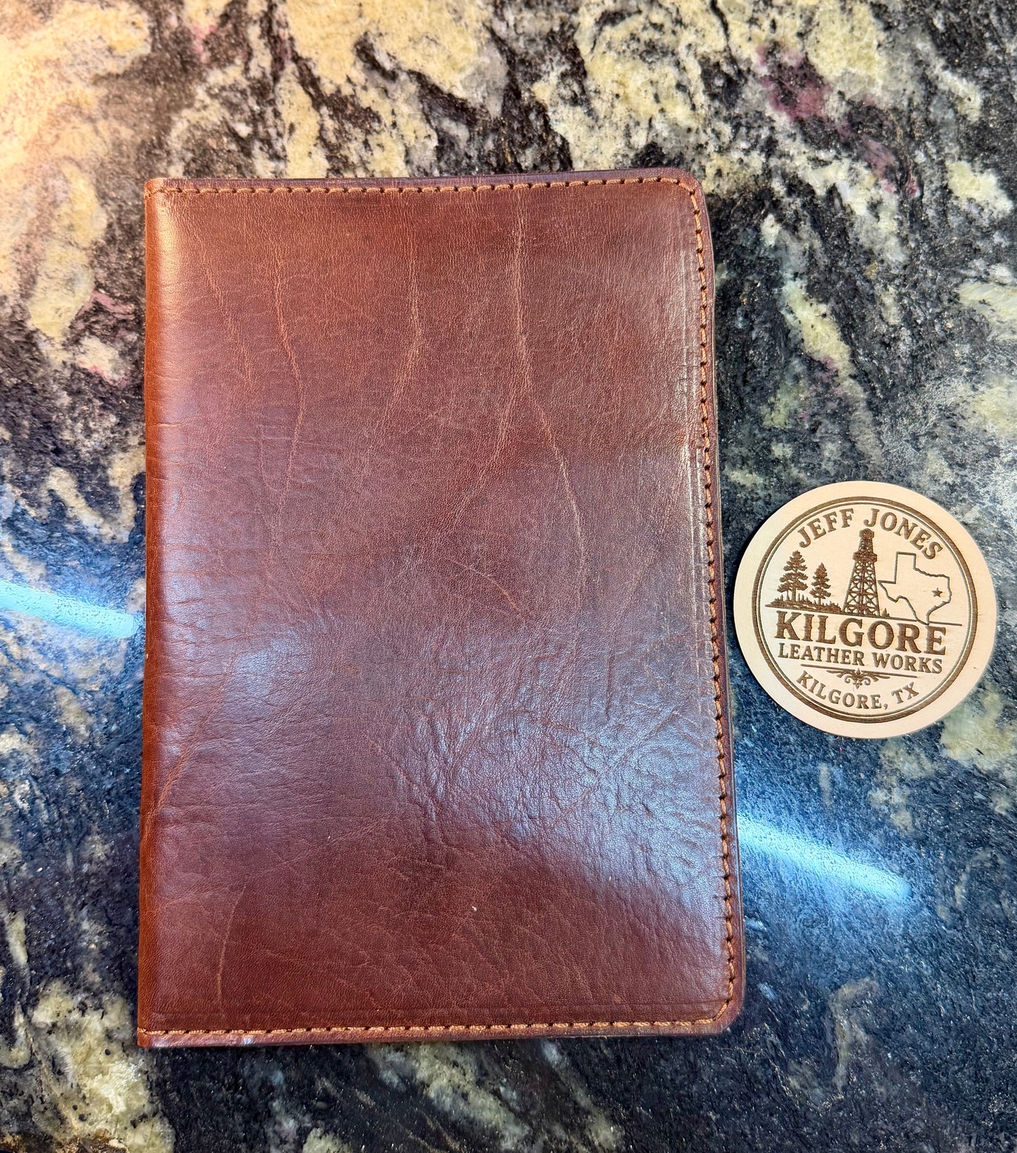 Leather mini legal pad portfolio.
