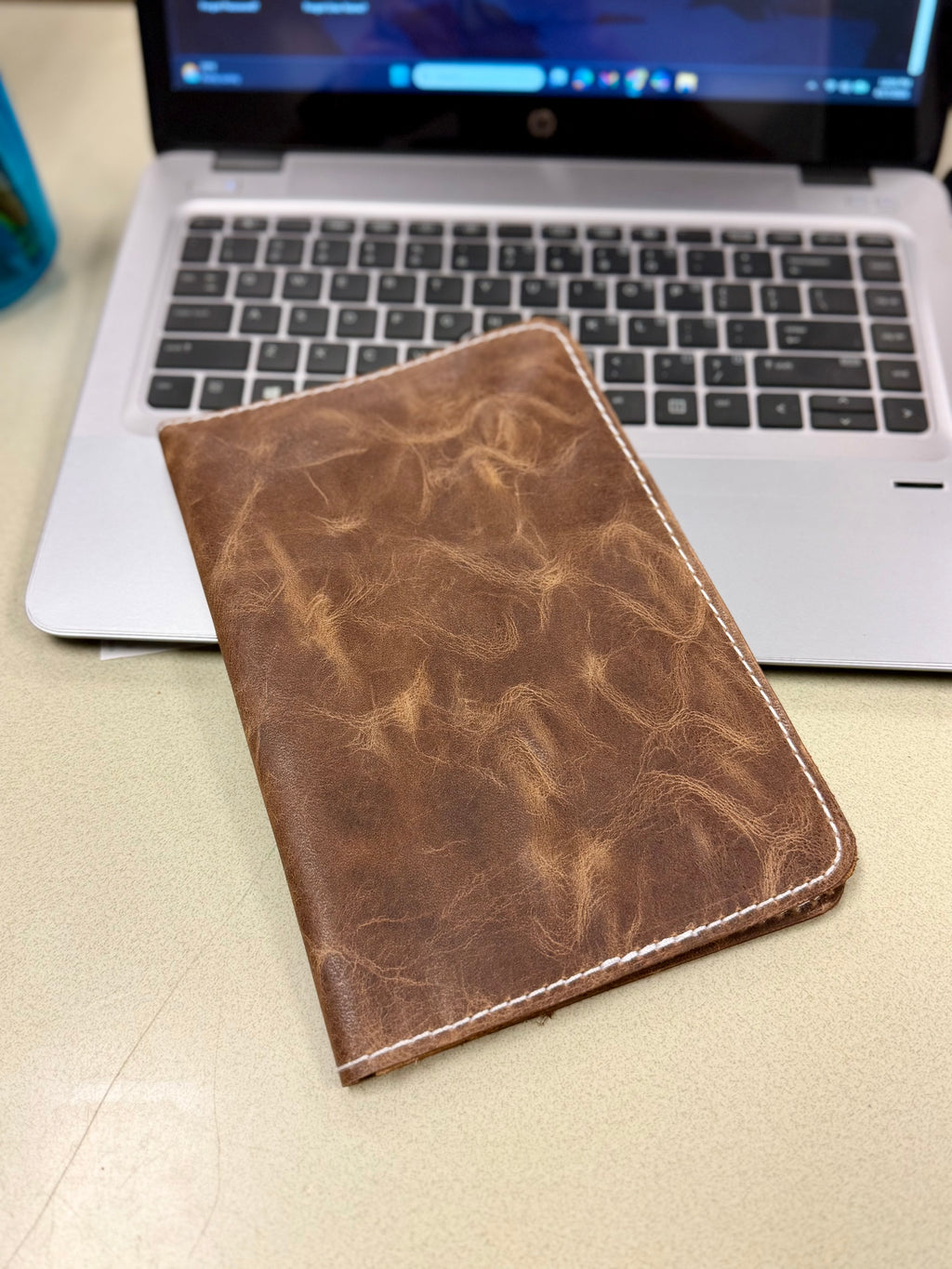 Leather mini legal pad portfolio.