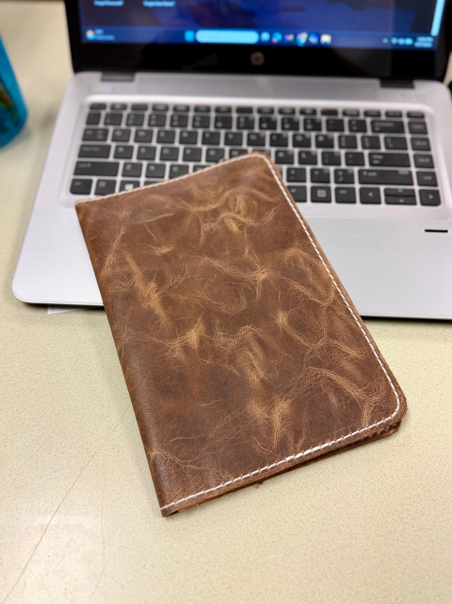 Leather mini legal pad portfolio.