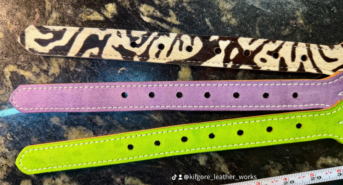 1” Tapered Suede Leather Belt
