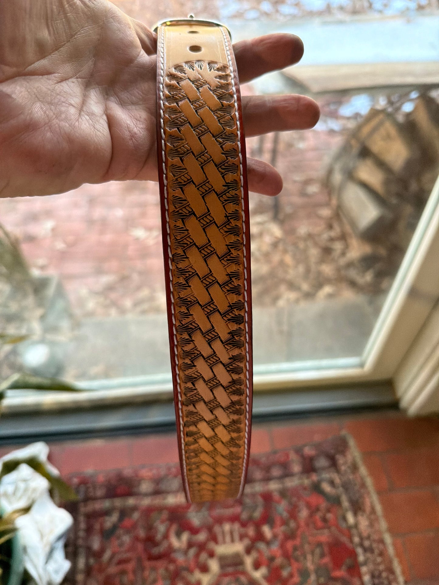 Basket Stamped Belt