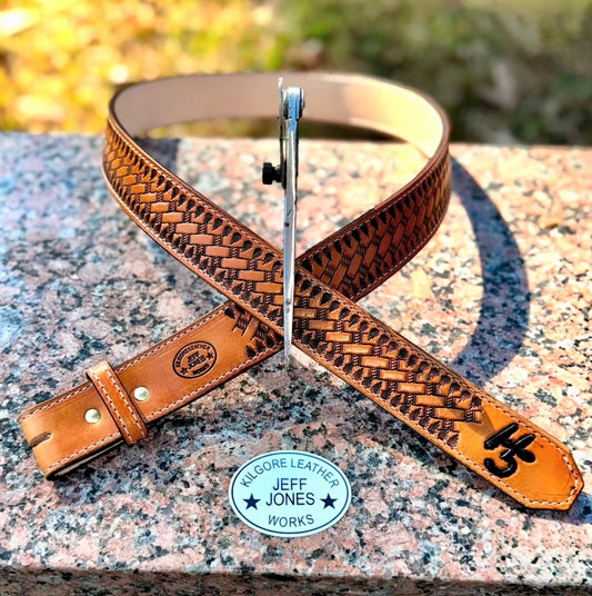 Basket Stamped Belt