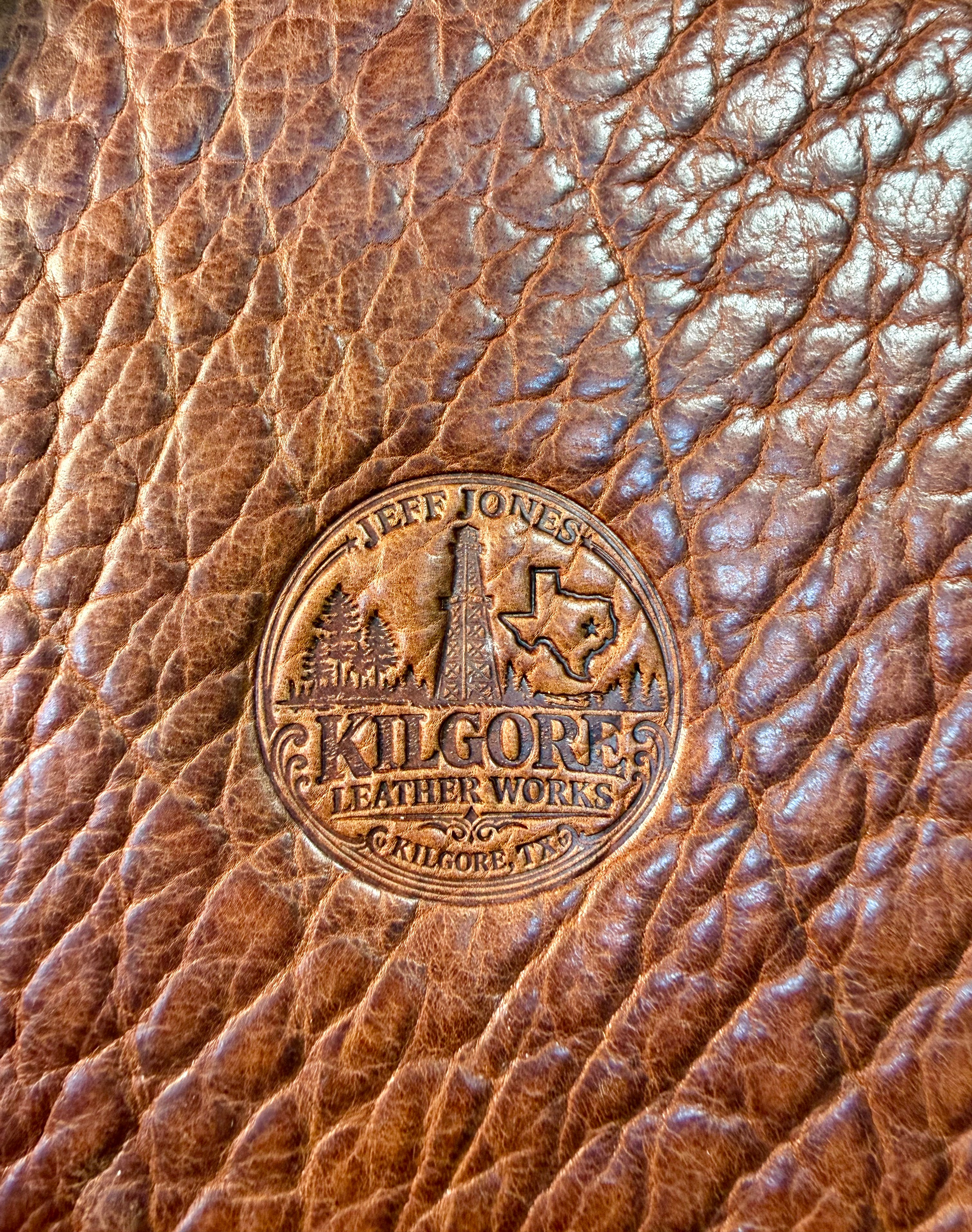Hand Made American Bison Leather Valet Tray