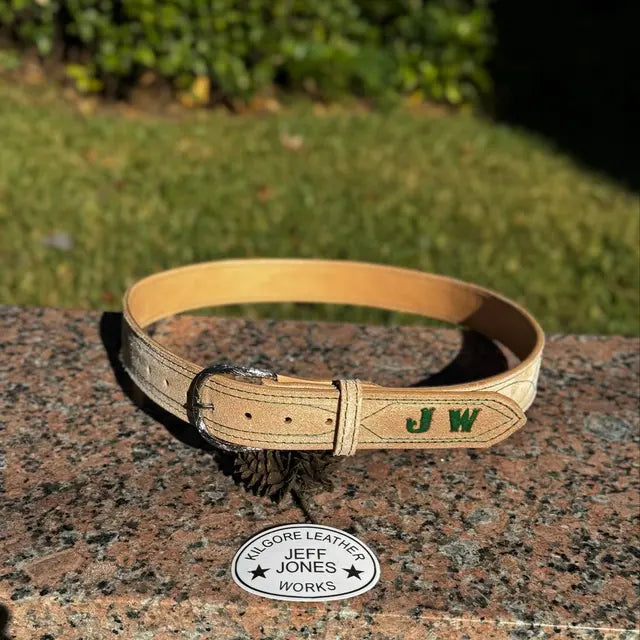 Natural Rough out Leather Belt