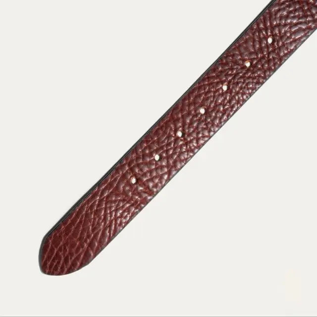 American Shrunken Bison  Leather Belt