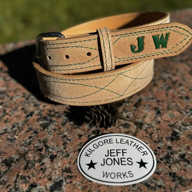 Natural Rough out Leather Belt