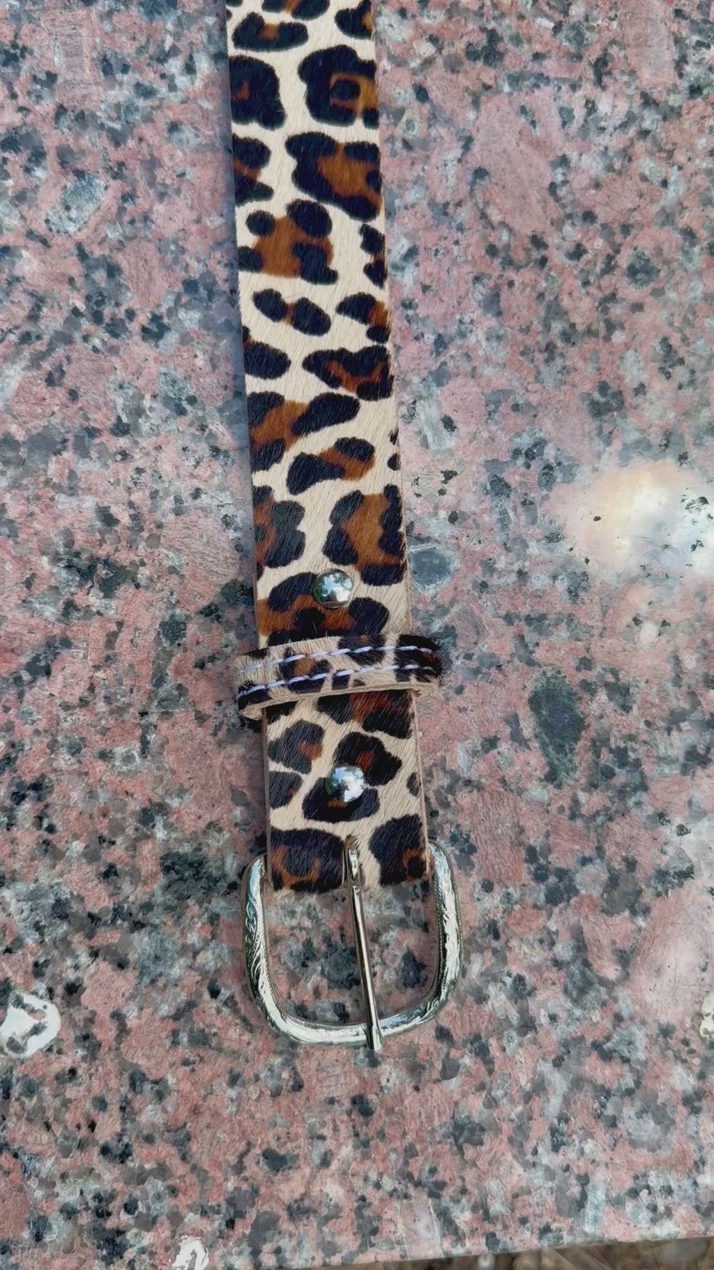 Hair-On Cowhide Belt