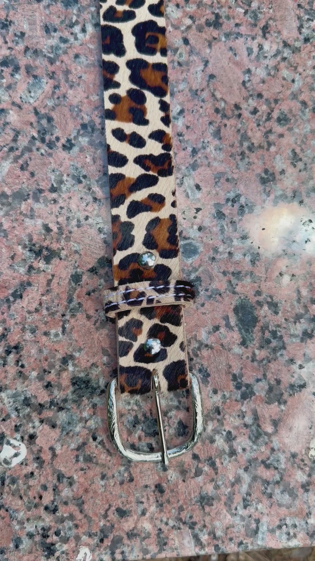 Hair-On Cowhide Belt